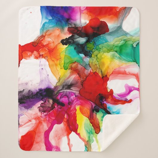 Couverture Sherpa Prisme de bijoux - Aquarelle (Devant)