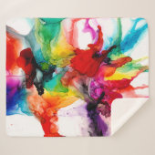 Couverture Sherpa Prisme de bijoux - Aquarelle (Devant (Horizontal))