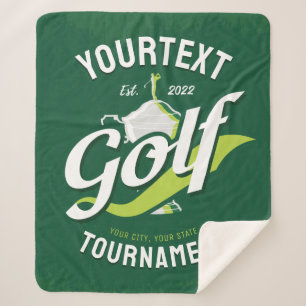 Couverture Sherpa Pro Golfer NAME Golf Trophée Tournoi de golf