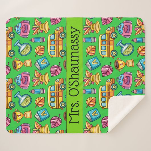 Couverture Sherpa Professeur Med enveloppé dans l'amour Sherpa Blank (Devant (Horizontal))