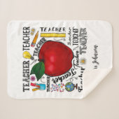 Couverture Sherpa Professeur personnalisé Sherpa Blanket (Devant (Horizontal))