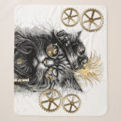 Couverture Sherpa Professeur Sprocket-Paws Le Chat Steampunk Funky (Devant)