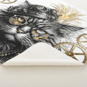 Couverture Sherpa Professeur Sprocket-Paws Le Chat Steampunk Funky (3/4)