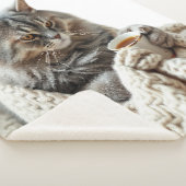 Couverture Sherpa Profitez du thé d'hiver de chat (3/4)