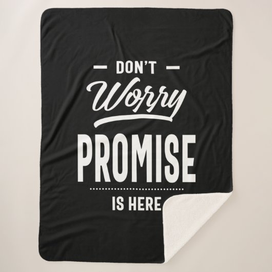 Couverture Sherpa Promesse Nom personnalisé Anniversaire Cadeau (Devant)