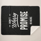 Couverture Sherpa Promesse Nom personnalisé Anniversaire Cadeau (Devant (Horizontal))