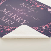 Couverture Sherpa Proposition de mariage des coeurs roses (3/4)