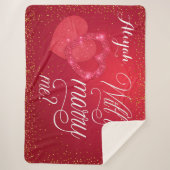 Couverture Sherpa Proposition de mariage des Coeurs rouges (Devant)