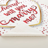 Couverture Sherpa Proposition de mariage des Coeurs rouges Me marier (3/4)