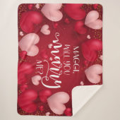 Couverture Sherpa Proposition de mariage personnalisé des Coeurs rou (Devant)