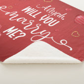 Couverture Sherpa Proposition de mariage Red Wood Hearts (3/4)