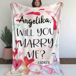 Couverture Sherpa Proposition de marriage You Marry Me ? Custom