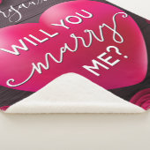 Couverture Sherpa Proposition du Mariage Wood Heart - Me marier (3/4)