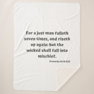 Couverture Sherpa Proverbes 24:16 KJV Bible Verse Écriture