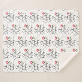 Couverture Sherpa Proverbes 31:25 Bible Fleur Verse Motif sans coutu (Devant (Horizontal))