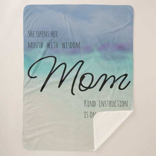 Couverture Sherpa Proverbes 31 Maman (Devant)