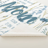 Couverture Sherpa Proverbes 31 Maman Fleurs Bleues & Or (3/4)