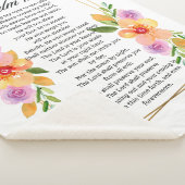 Couverture Sherpa Psaume 121 Cadre géométrique floral (3/4)