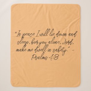 Couverture Sherpa Psaume 4:8 Allongez-vous et dormez Bible Verse Chr