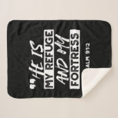 Couverture Sherpa Psaume 91:2 - Mon Refuge et ma forteresse chrétien (Devant (Horizontal))