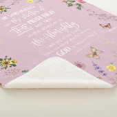 Couverture Sherpa Psaume 91 Bible Verse Fleurs sauvages Sherpa Blank (3/4)