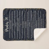 Couverture Sherpa Psaume 91, Bleu, Version King James, Bible Verse (Devant (Horizontal))