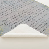 Couverture Sherpa Psaume 91, Ecriture & Eucalyptus Feuilles, Vert (3/4)