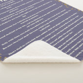Couverture Sherpa Psaume 91, Purple, Version King James, Bible Verse (3/4)