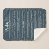 Couverture Sherpa Psaume 91, Vert, Version King James, Bible Verse (Devant (Horizontal))