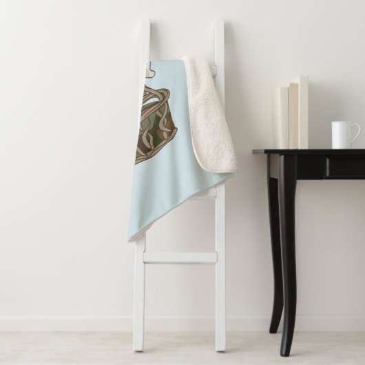 Couverture Sherpa Pteranodon Portant Un Panier (En situation)