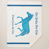Couverture Sherpa Pub anglais Polka Dot Zebra - Bleu (Devant)
