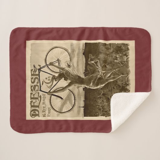 Couverture Sherpa Publicité vintage de vélos (Devant (Horizontal))