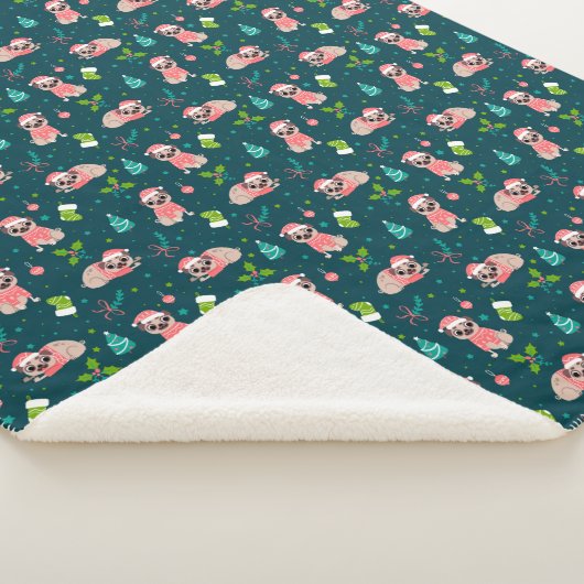 Couverture Sherpa Pug de Christmas (3/4)