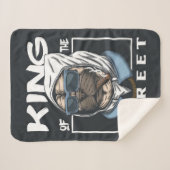 Couverture Sherpa PUG King of the street Blanket (Devant (Horizontal))