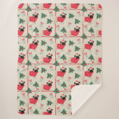 Couverture Sherpa Puggy Christmas Sherpa Blanket (Devant)