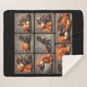 Couverture Sherpa Punch Bébé Singe (Devant (Horizontal))