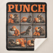 Couverture Sherpa Punch Bébé Singe (Devant)