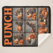 Couverture Sherpa Punch Bébé Singe (Devant (Horizontal))