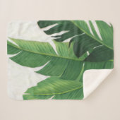 Couverture Sherpa Pura Vida - Feuilles tropicaux (Devant (Horizontal))