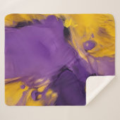 Couverture Sherpa Purple and Gold Abstract (Devant (Horizontal))