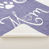 Couverture Sherpa Purple Burlap Chien Maman Sherpa Blanket (3/4)
