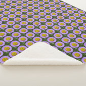 Couverture Sherpa Purple Fleabane Daisy Motif Floral (3/4)
