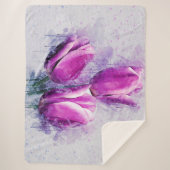 Couverture Sherpa Purple Tulips (Devant)