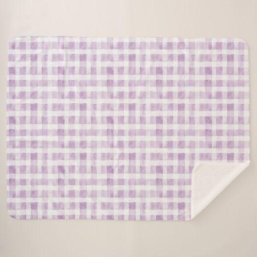 Couverture Sherpa Purple White Stripes  (Devant (Horizontal))