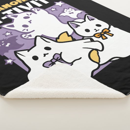 Couverture Sherpa Purr-anormal Cat-tivity - Halloween Cat Design (3/4)