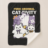 Couverture Sherpa Purr-anormal Cat-tivity - Halloween Cat Design (Devant)