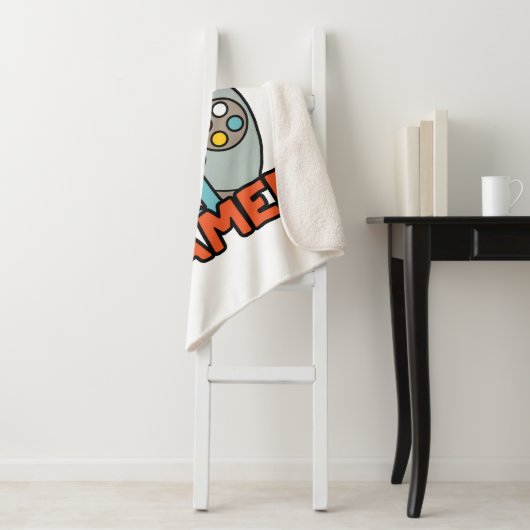 Couverture Sherpa Purr On Gamer - Conception De Jeu De Chat Cute (En situation)