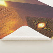 Couverture Sherpa Pyramide des yeux Illuminati Sherpa Blanche (3/4)