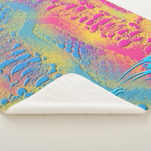 Couverture Sherpa PYTHON - moderne fractale décorative - (3/4)