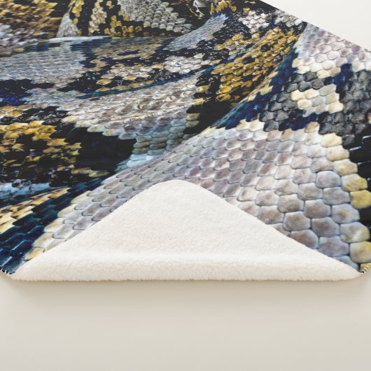 Couverture Sherpa Python noir, jaune et gris (3/4)